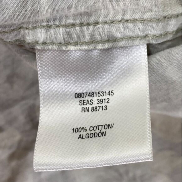 David Taylor Mens Hawaiian Shirt Large Beige Floral Button-Up Short Sleeve Y2K - Picture 7 of 7